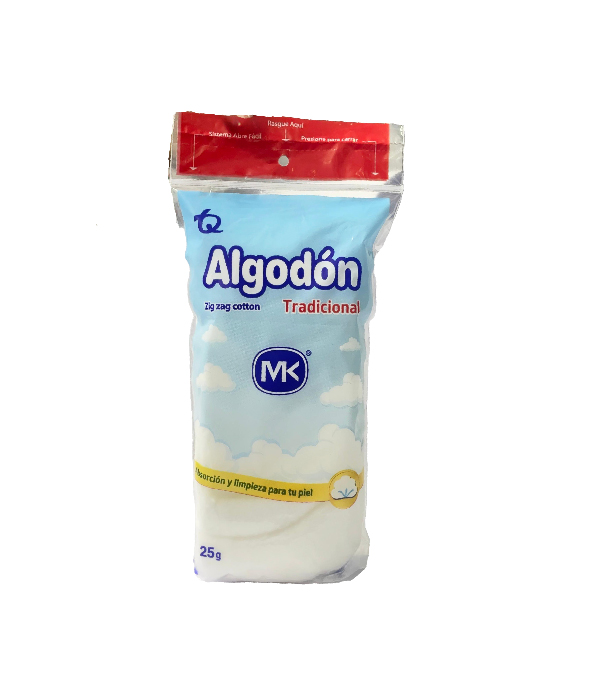 ALGODON ZIG ZAG BOLSA X 25 GR MK